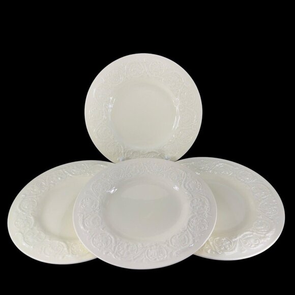 Wedgwood Patrician Ivory Etruria Barlaston Dish Plate Set 4 Porcelain 7.25inch - Picture 1 of 16